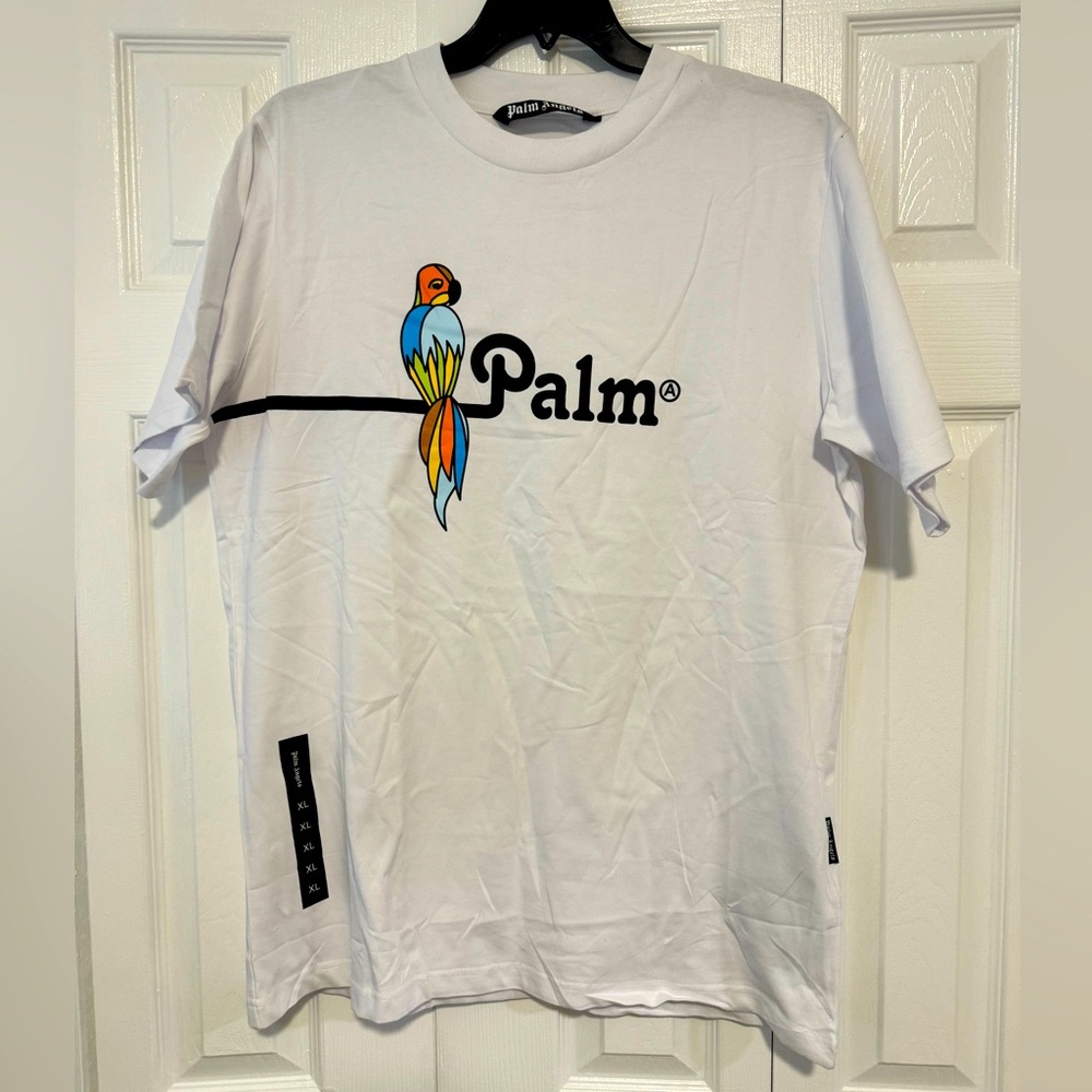 Palm Angels Parrot White T Shirt